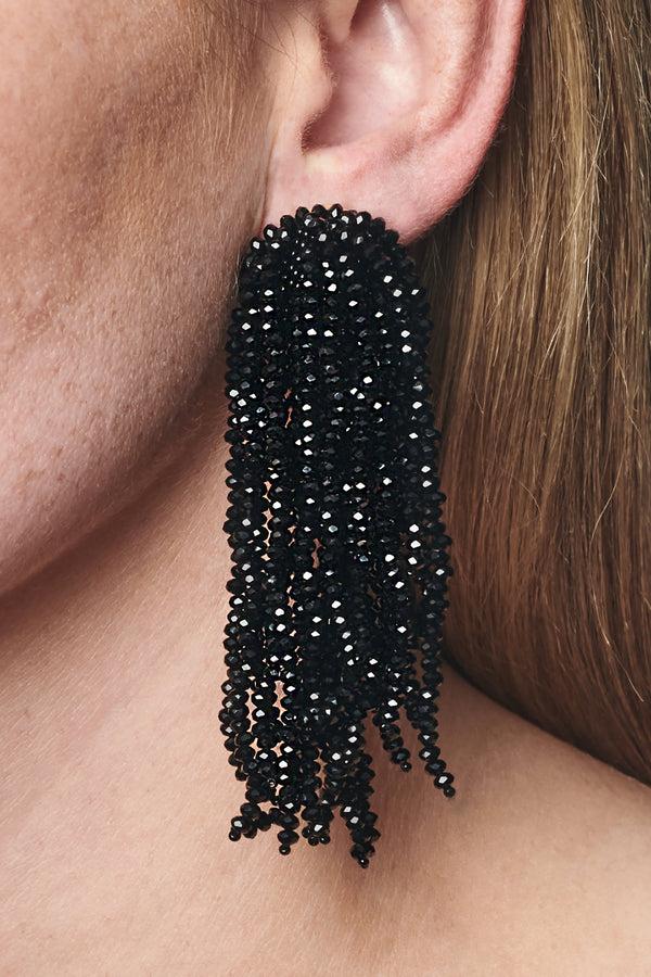 sachin & babi FOUNTAIN EARRINGS - BLACK