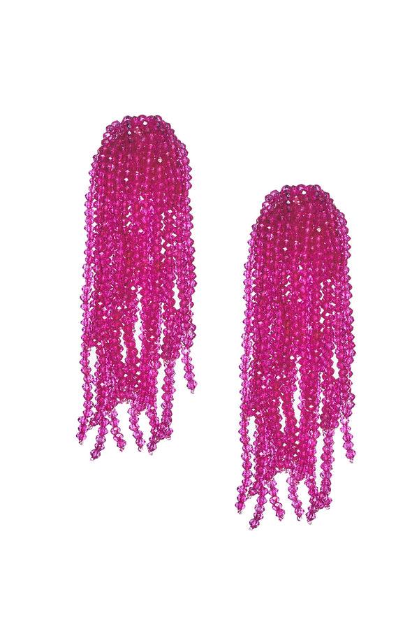 Sachin & Babi FOUNTAIN EARRINGS - CERISE