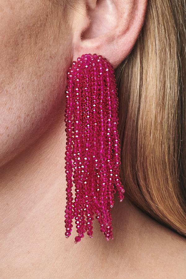 sachin & babi FOUNTAIN EARRINGS - CERISE