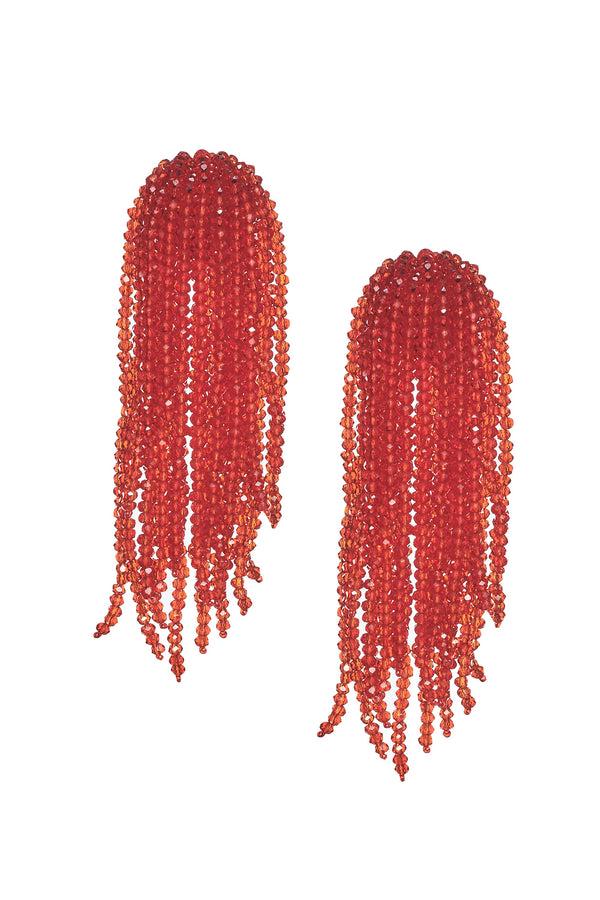 Sachin & Babi FOUNTAIN EARRINGS - CHILI RED