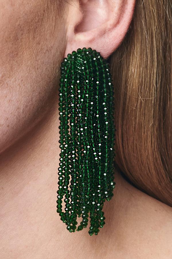 sachin & babi FOUNTAIN EARRINGS - EMERALD