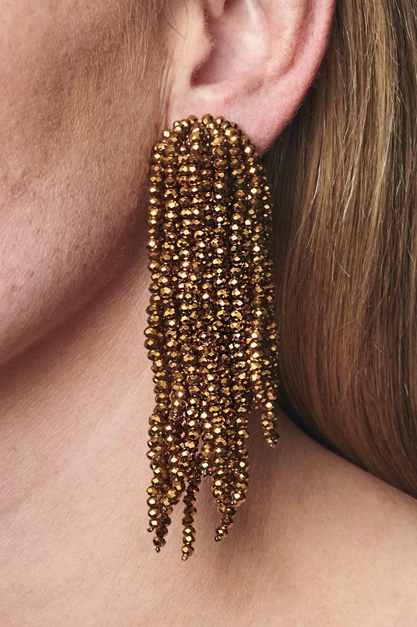 sachin & babi FOUNTAIN EARRINGS - RUST GOLD
