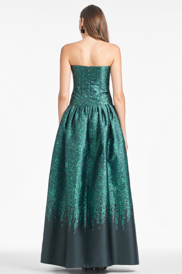 Sachin & Babi Georgina Gown - Emerald Wisteria