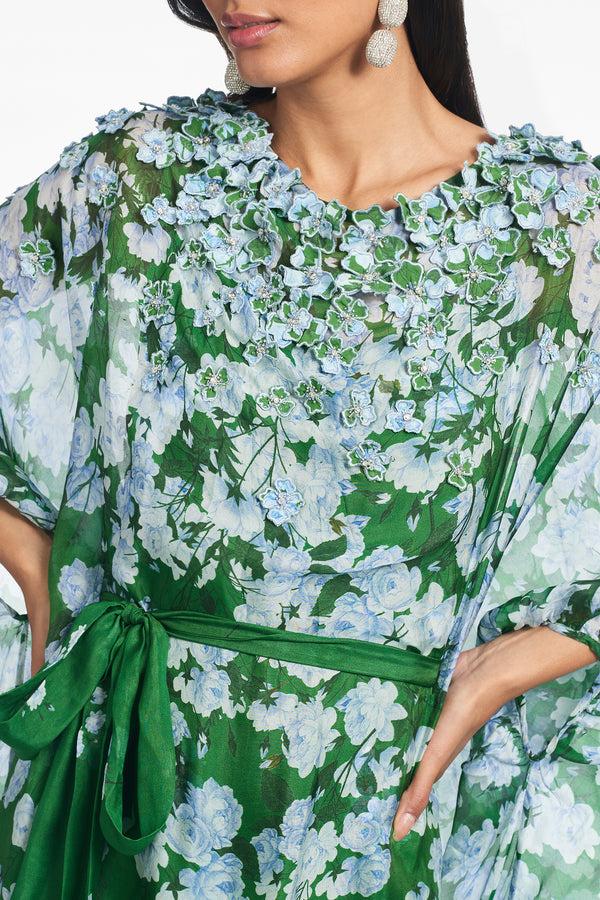 Sachin & Babi GILDA GOWN - KELLY GREEN DEGRADE FLORALS