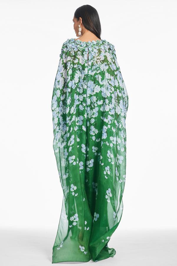 Sachin & Babi GILDA GOWN - KELLY GREEN DEGRADE FLORALS