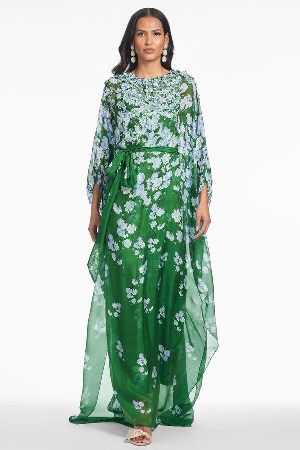 sachin & babi GILDA GOWN - KELLY GREEN DEGRADE FLORALS