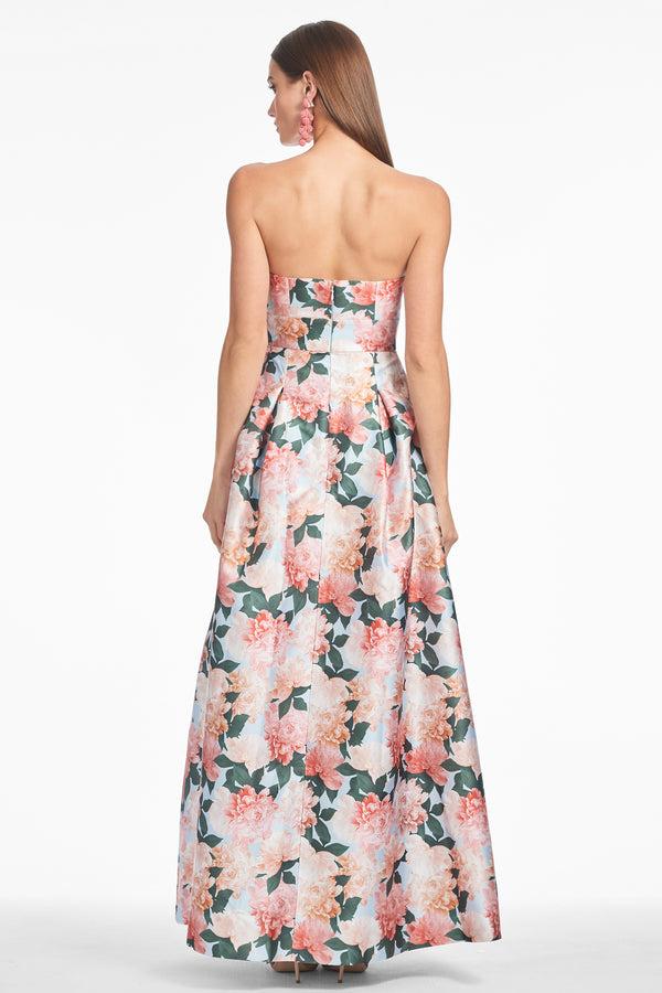 Sachin & Babi GIOVANNA GOWN - PEACH PEONIES - FINAL SALE