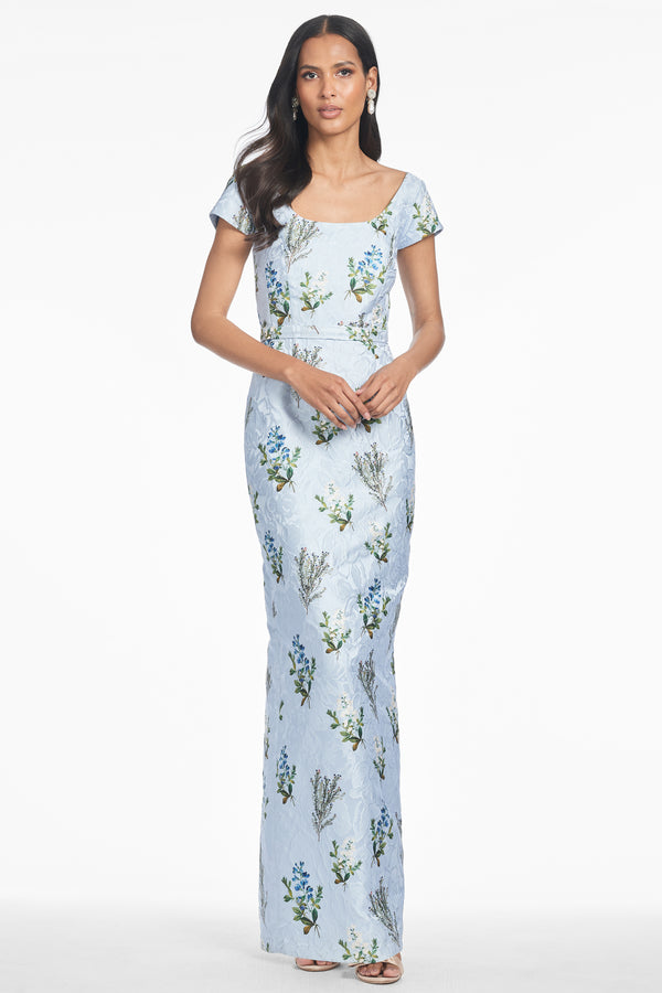 Sachin & Babi GRACE GOWN - CLOUD BLUE PANICLE