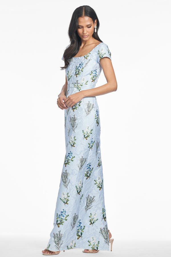 Sachin & Babi GRACE GOWN - CLOUD BLUE PANICLE