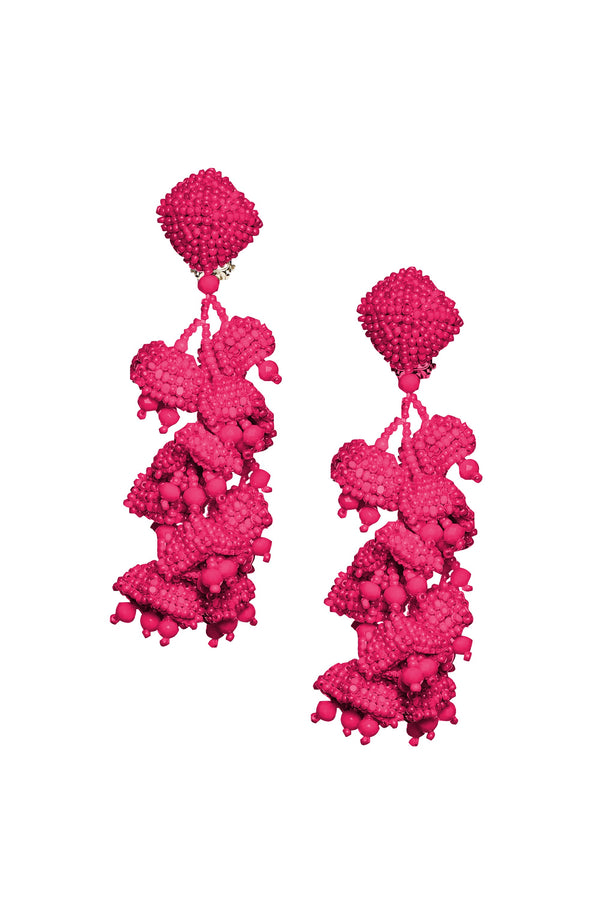 sachin & babi GRAPES EARRINGS - FUCHSIA