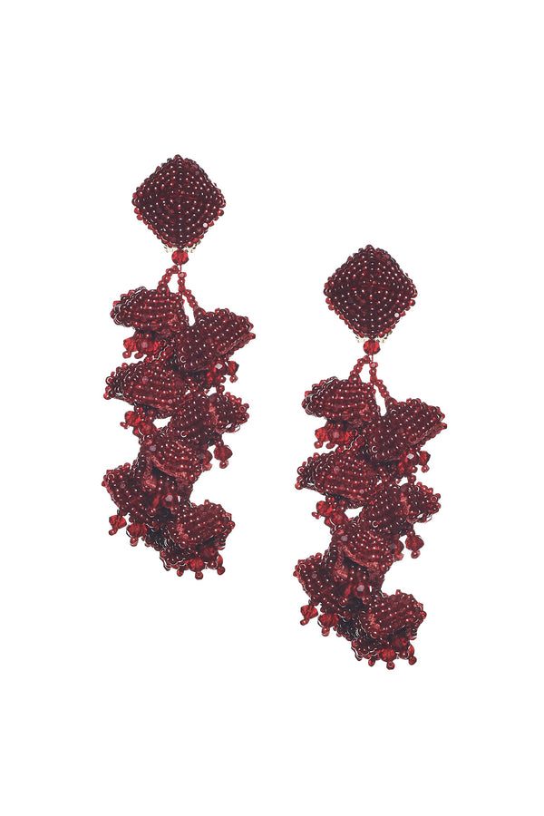 Sachin & Babi GRAPES EARRINGS - MERLOT