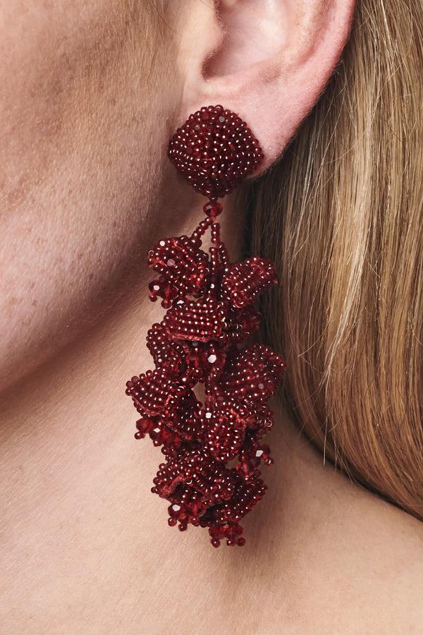 sachin & babi GRAPES EARRINGS - MERLOT