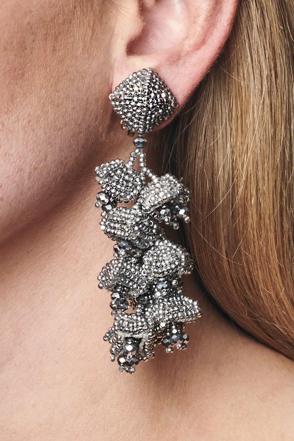 sachin & babi GRAPES EARRINGS - SILVER