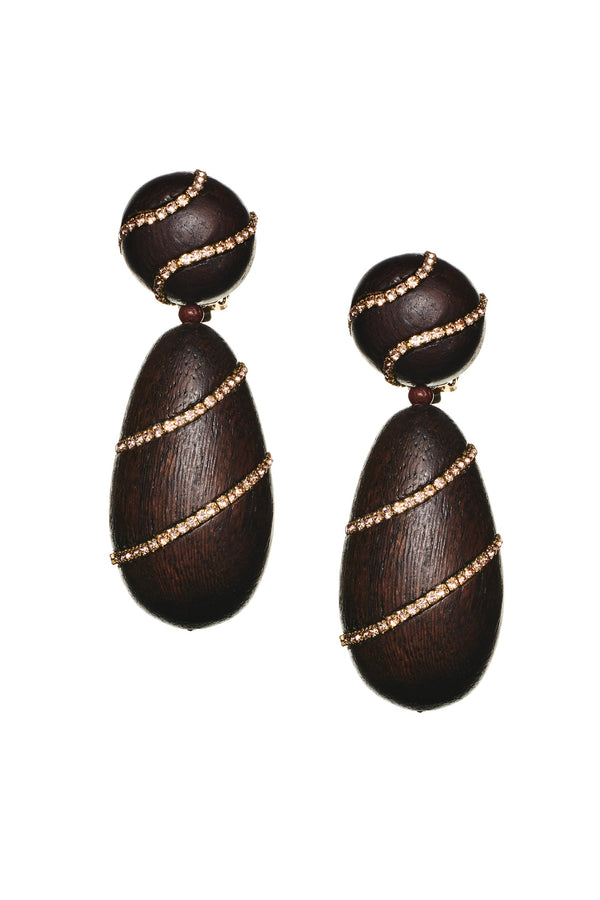 Sachin & Babi HUDSON EARRINGS - ROBLE WOOD/CHAMPAGNE