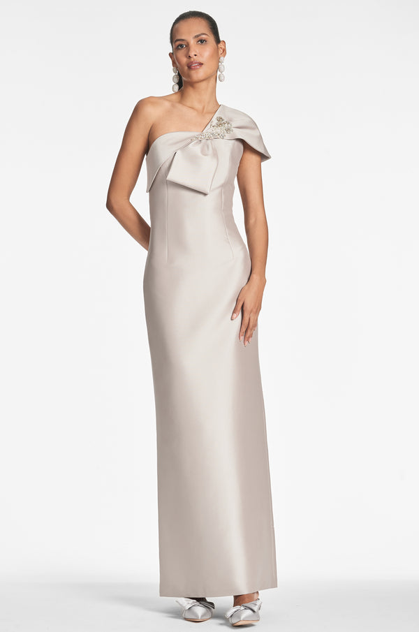 Sachin & Babi Ines Gown - Frosty Pewter