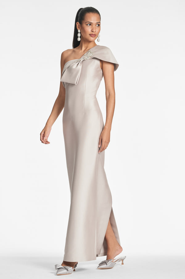 Sachin & Babi Ines Gown - Frosty Pewter