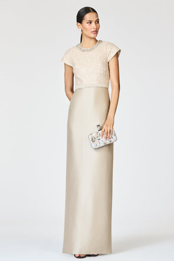 Sachin & Babi ISLA GOWN - DUNE/PEWTER