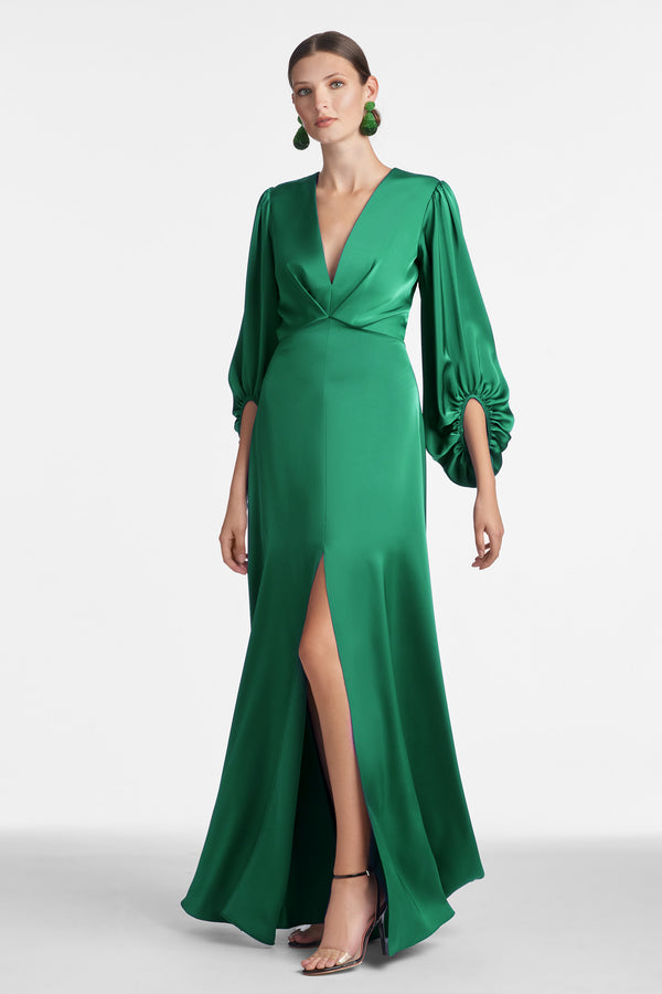 sachin & babi Jenny Gown - Emerald