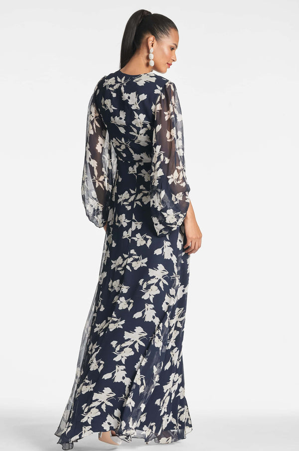 Sachin & Babi Jenny Gown - Navy Venetia Petal