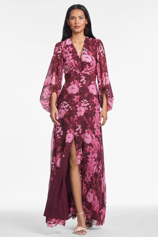 Sachin & Babi JENNY GOWN - RASPBERRY FLORIBUNDA