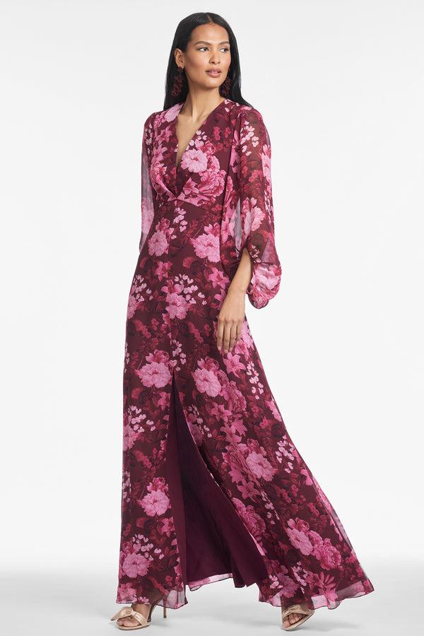 Sachin & Babi JENNY GOWN - RASPBERRY FLORIBUNDA