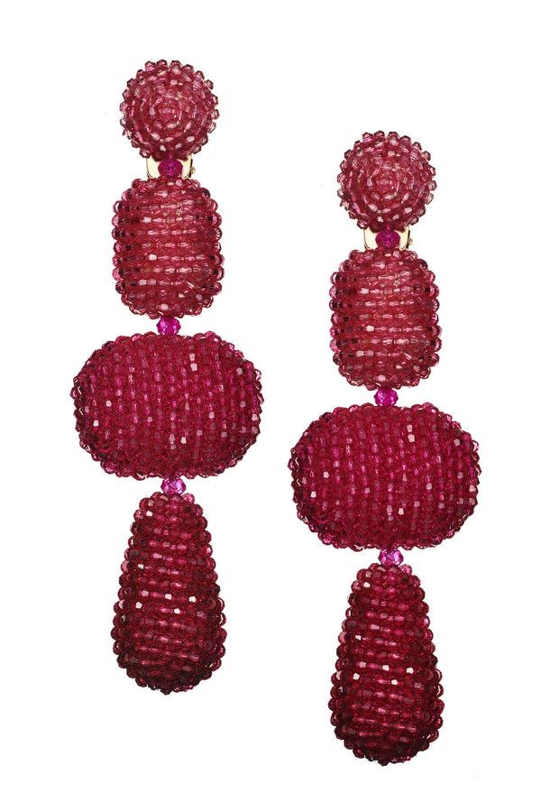 Sachin & Babi JOSEPHINE EARRINGS - RASPBERRY OMBRE