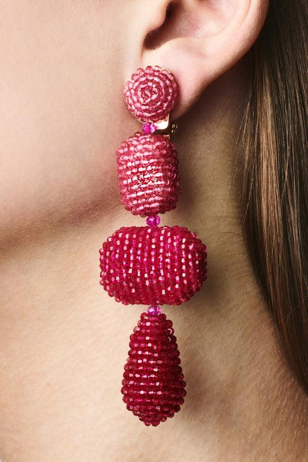 sachin & babi JOSEPHINE EARRINGS - RASPBERRY OMBRE