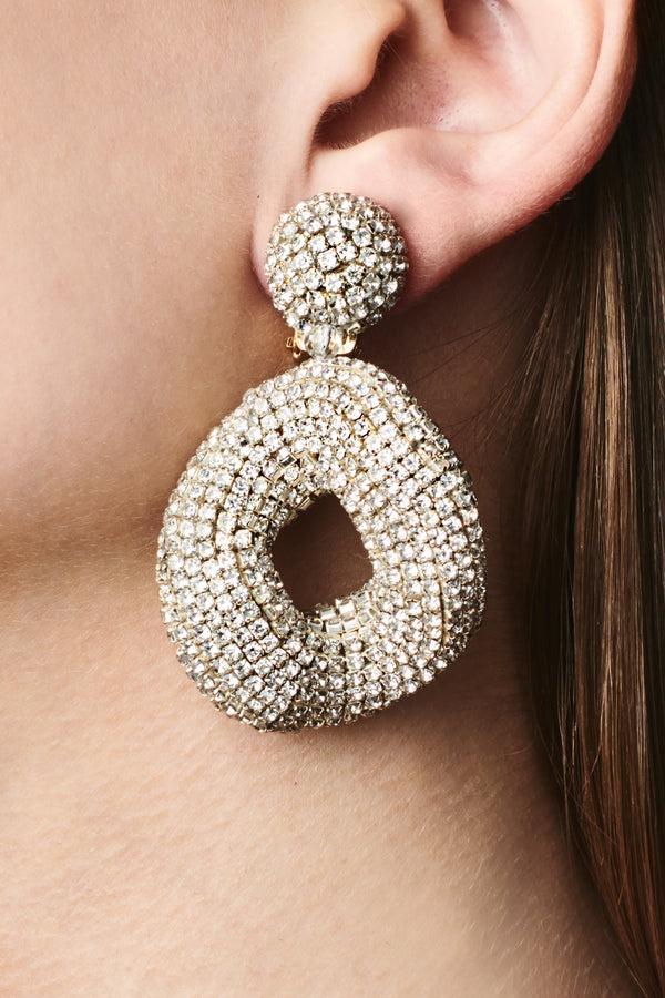 sachin & babi KATE EARRINGS - CLEAR CRYSTALS