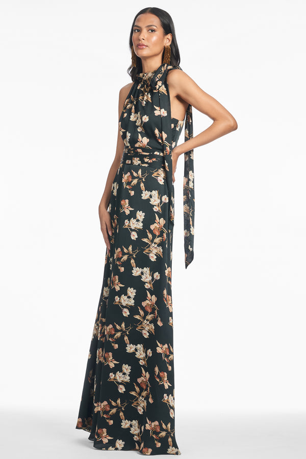 Sachin & Babi Kayla Gown - Black Venetia Petal