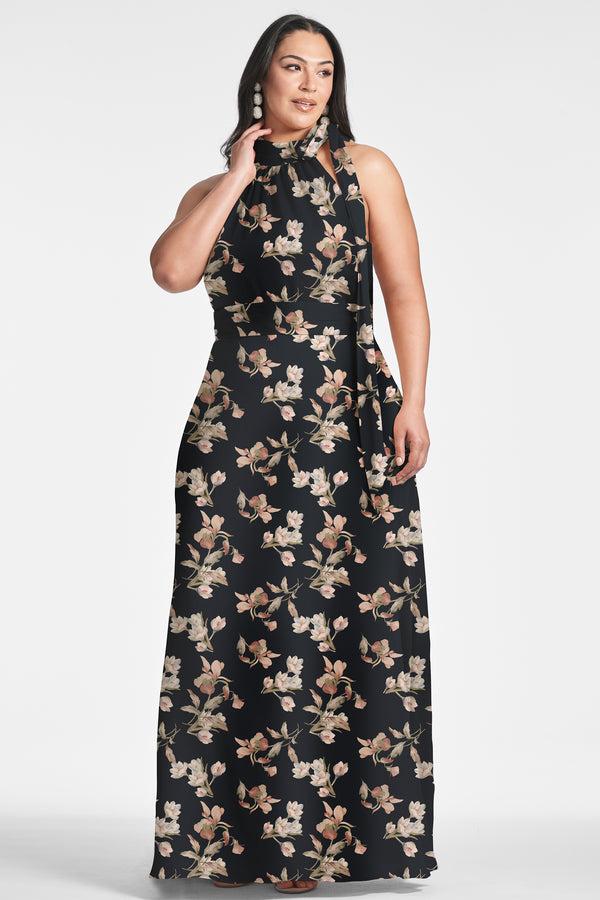 Sachin & Babi Kayla Gown - Black Venetia Petal