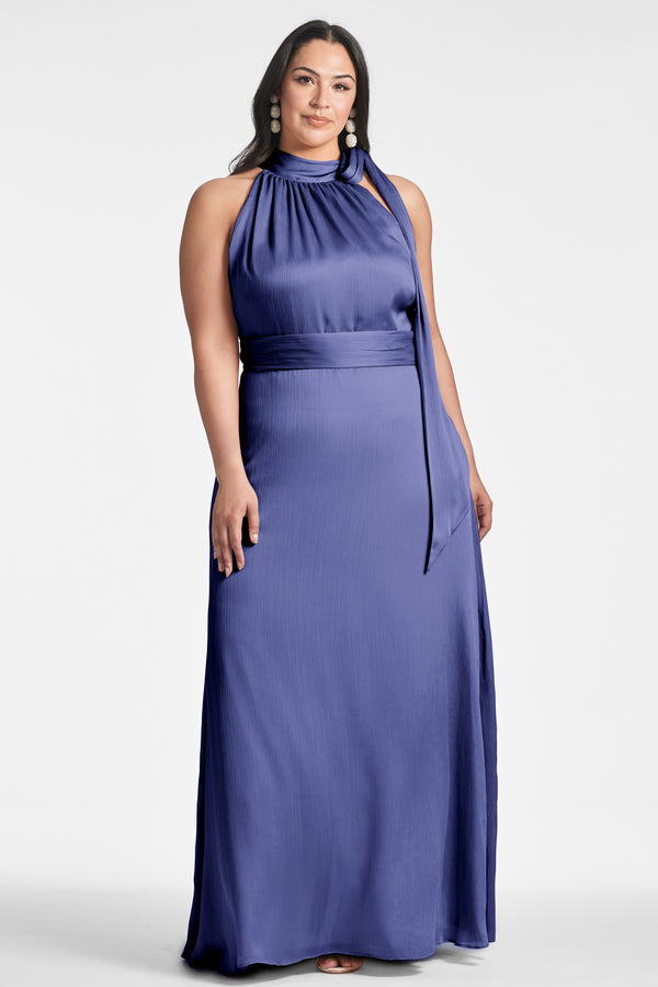 Sachin & Babi Kayla Gown - Deep Cobalt