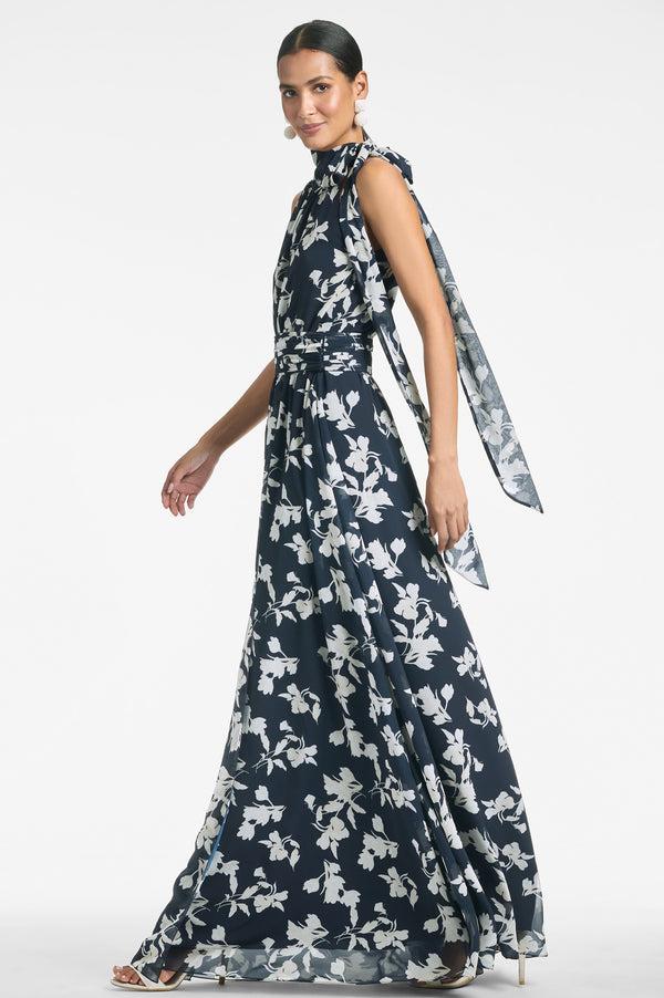 Sachin & Babi Kayla Gown - Navy Venetia Petal