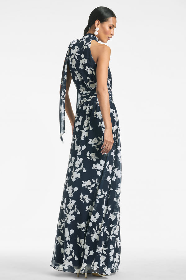 Sachin & Babi Kayla Gown - Navy Venetia Petal