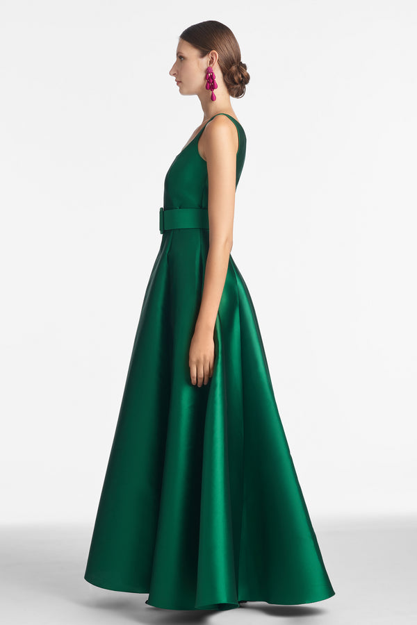 Sachin & Babi Kruse Gown - Emerald