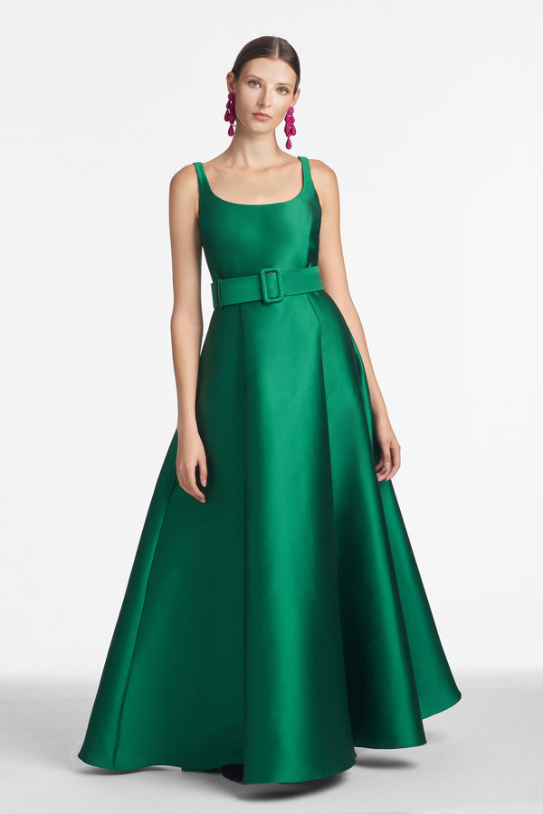 sachin & babi Kruse Gown - Emerald