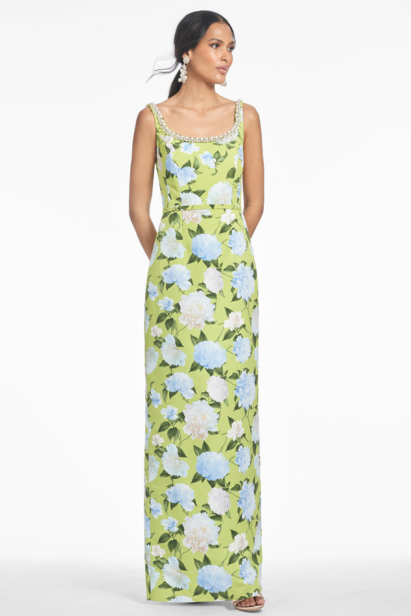 sachin & babi LANA GOWN - CITRINE PEONIES