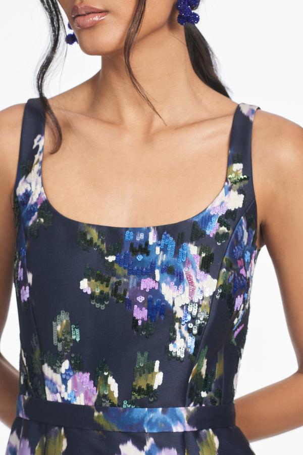 Sachin & Babi Lana Gown - Midnight Corsage - Final Sale