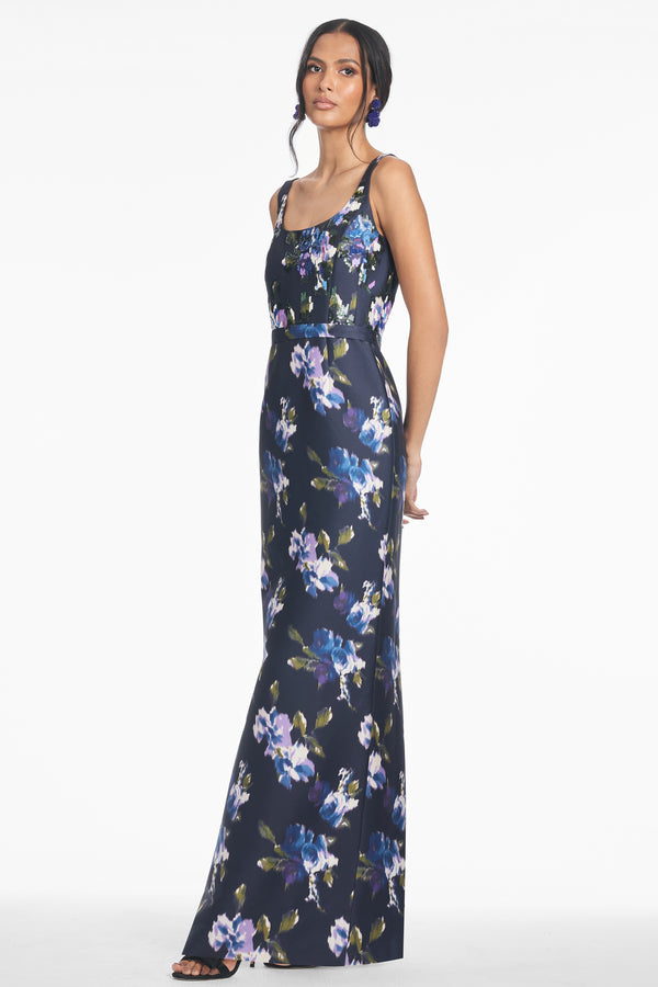 Sachin & Babi Lana Gown - Midnight Corsage - Final Sale