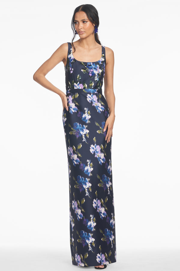 sachin & babi Lana Gown - Midnight Corsage - Final Sale