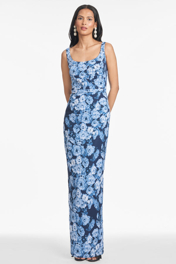 sachin & babi LANA GOWN - WILD SAPPHIRE ROSES