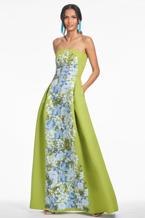 Sachin & Babi LARISA GOWN - PERIDOT CASCADE