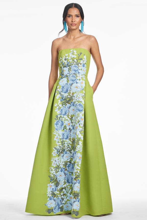 Sachin & Babi LARISA GOWN - PERIDOT CASCADE