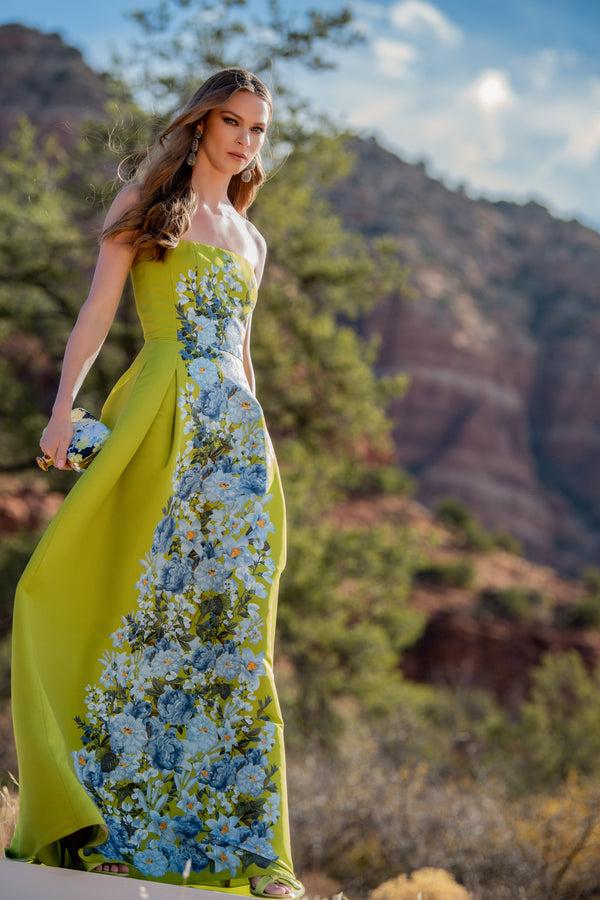 sachin & babi LARISA GOWN - PERIDOT CASCADE