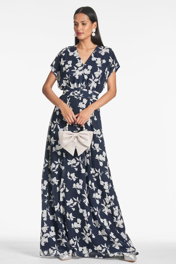 Sachin & Babi Leah Gown - Navy Venetia Petal