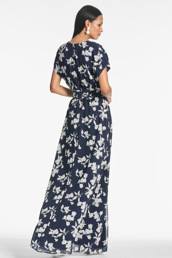 Sachin & Babi Leah Gown - Navy Venetia Petal