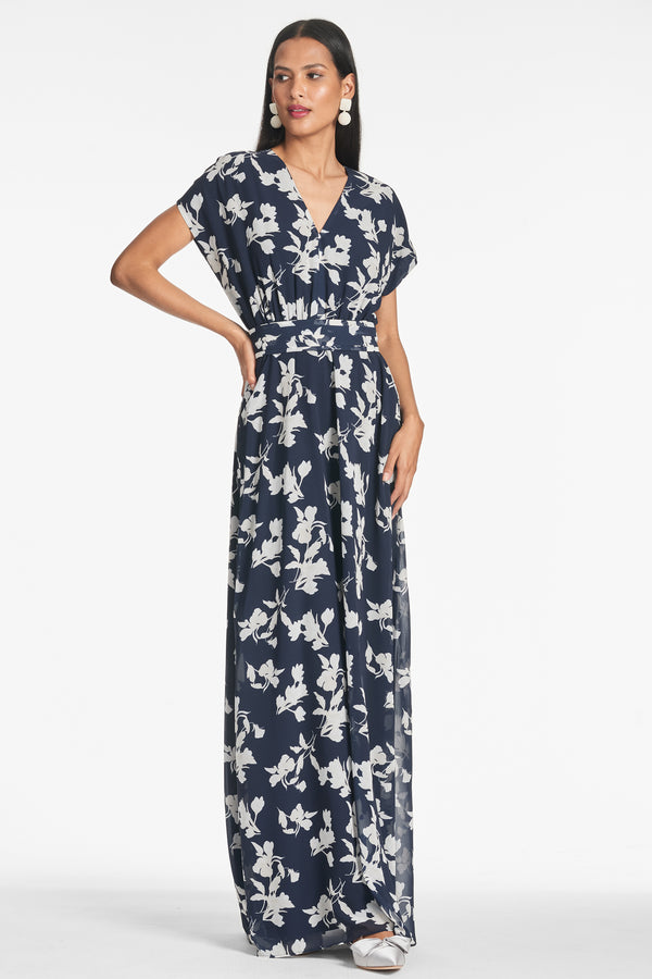 sachin & babi Leah Gown - Navy Venetia Petal