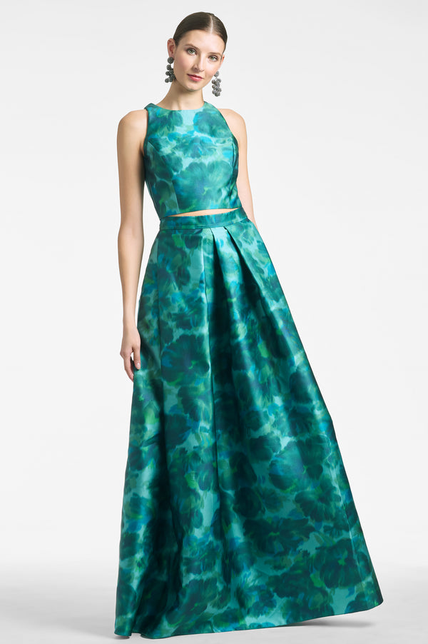 sachin & babi Lexie Top - Emerald Watercolor Floral