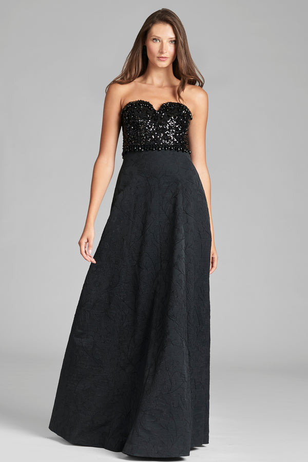 Sachin & Babi Lillian Gown - Black