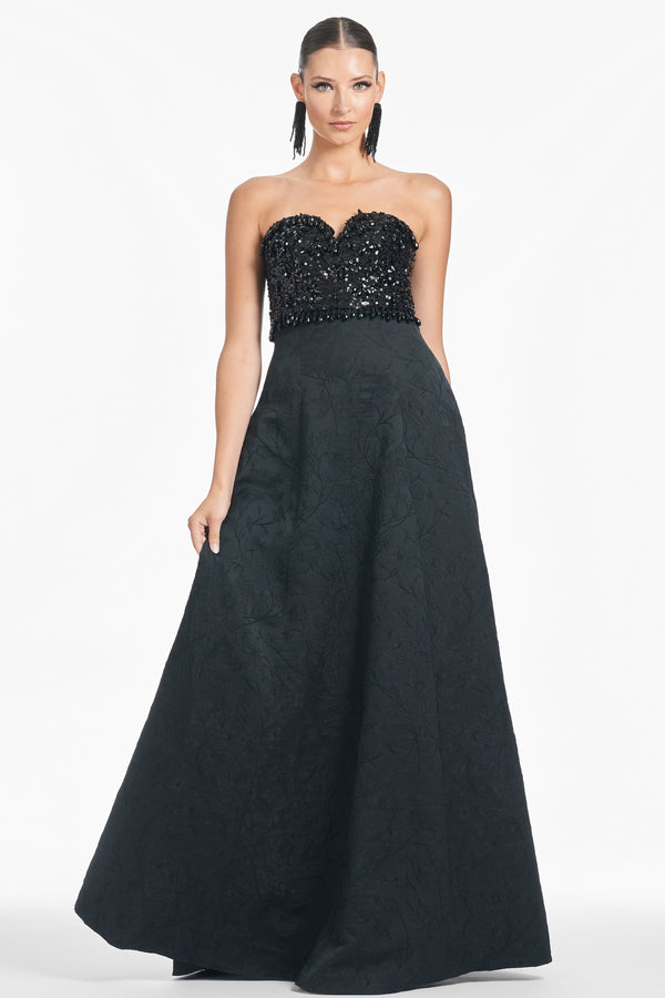 sachin & babi Lillian Gown - Black