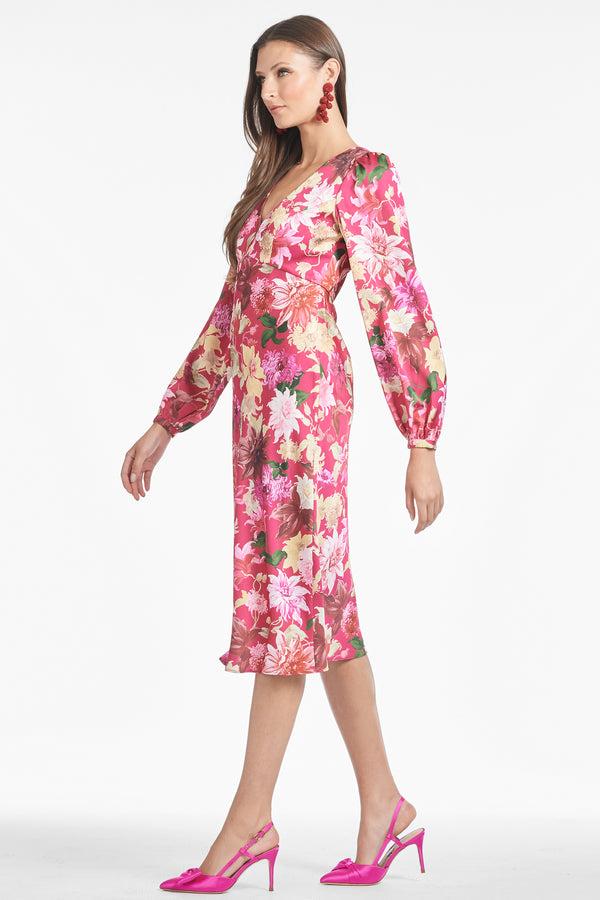 Sachin & Babi Lola Dress - Deep Pink Dahlia - Final Sale